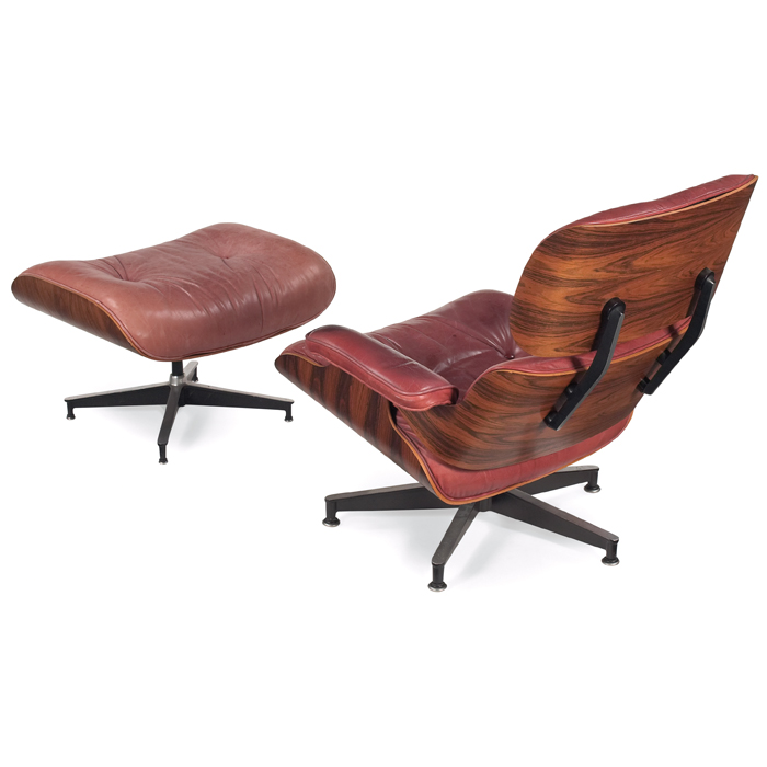 Appraisal: Charles and Ray Eames chair and ottoman by Herman Miller