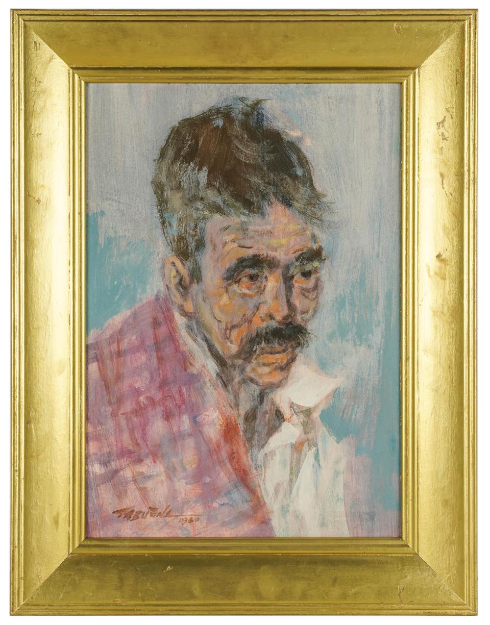 Appraisal: ROMEO VILLALVA TABUENA - PORTRAIT OF A MAN signed and