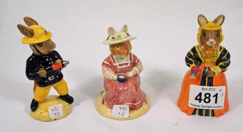 Appraisal: Royal Doulton Bunnykins Anne of Cleeves DB Fireman DB and