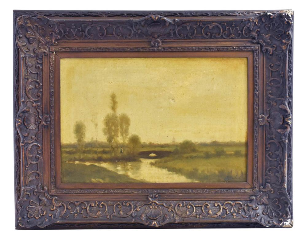 Appraisal: F BOULARD TH CENTURY Barbizon Landscape Signed l r by