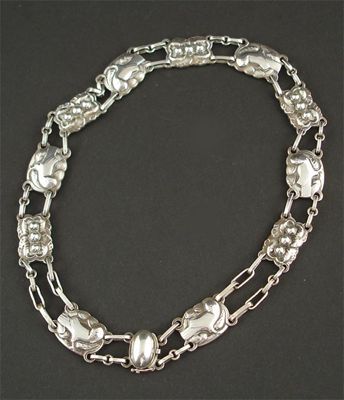 Appraisal: A Georg Jensen silver necklace model no with alternate bird