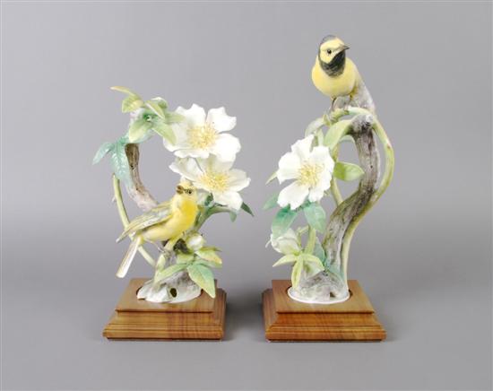 Appraisal: A Pair of Royal Worcester Dorothy Doughty Birds Hooded Warblers