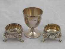 Appraisal: A mixed lot comprising a pair of silver salts London