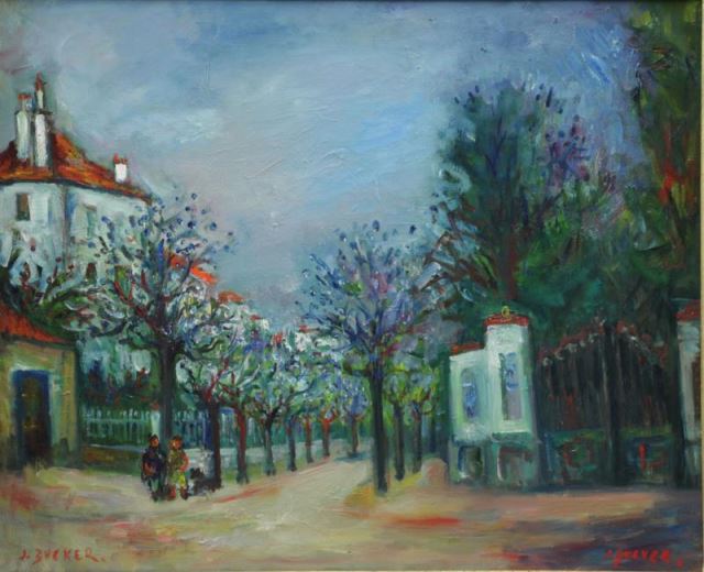 Appraisal: ZUCKER Jacques Oil on Canvas Rue Paul SignacArcueil Seine Signed