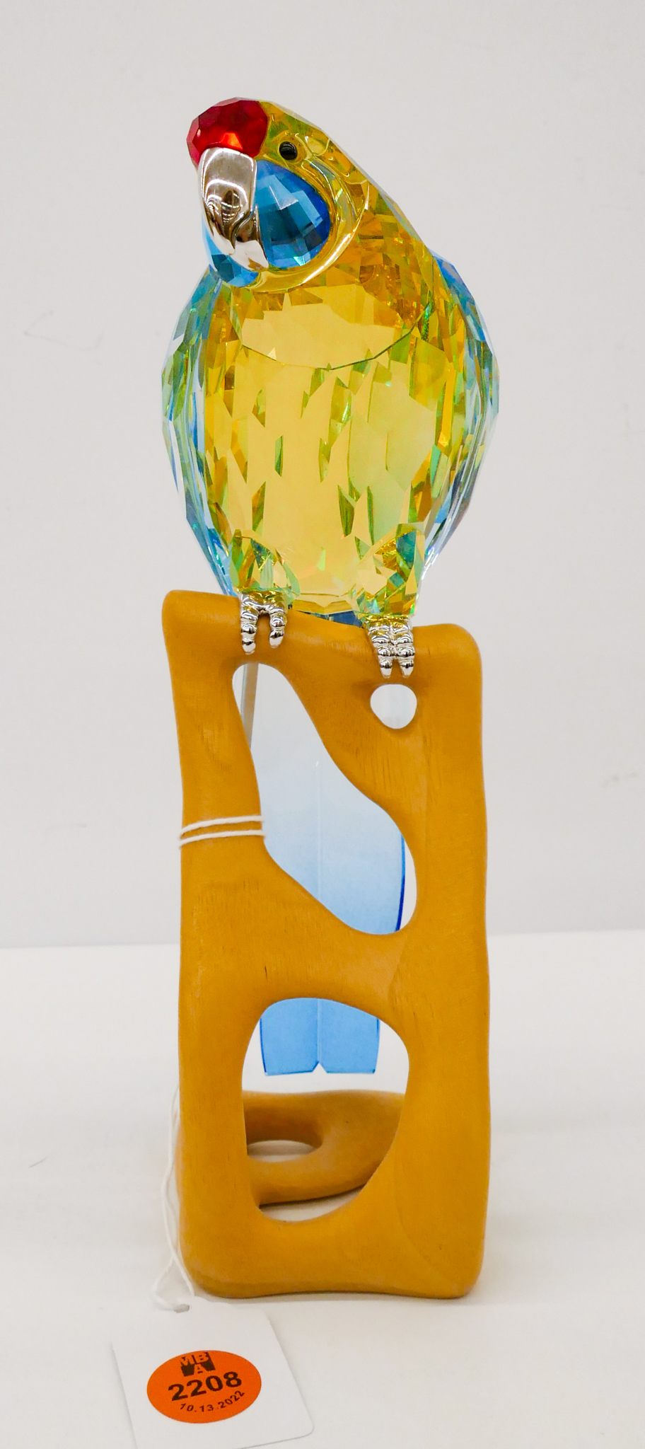 Appraisal: Swarovski ''Green Rosella'' Large Crystal Bird Figure ''