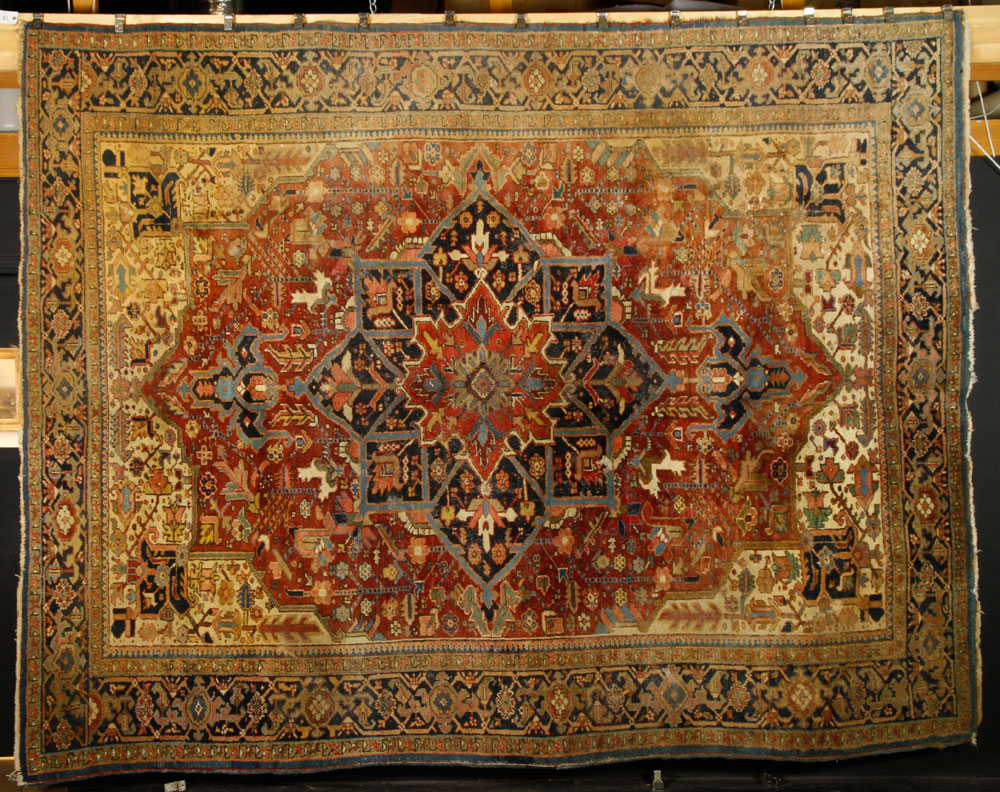 Appraisal: - Early th C Heriz Carpet Early th century Heriz