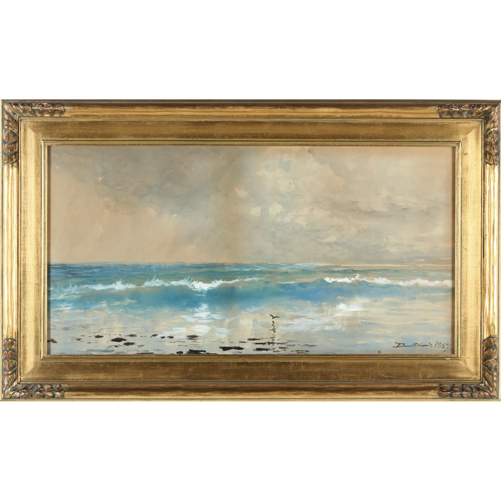 Appraisal: Edmund Darch Lewis PA - Seascape watercolor and gouache on