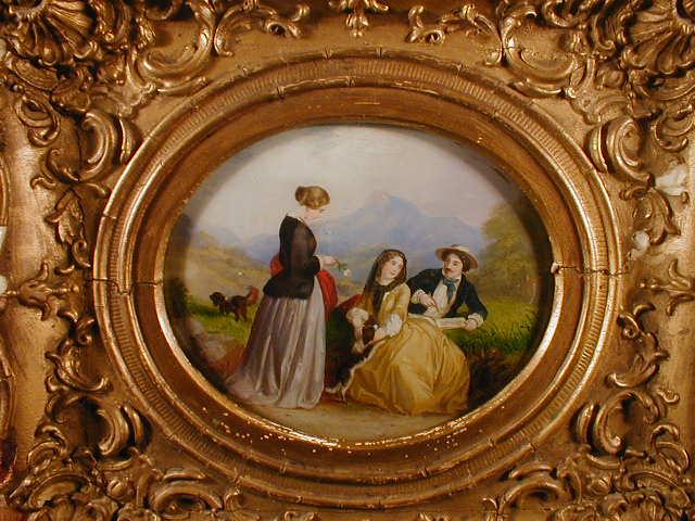 Appraisal: A Victorian gilt framed picture of two young ladies their