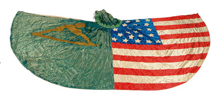 Appraisal: UNIQUE AMERICAN STAR IRISH CAPE Cape made mostly of silk