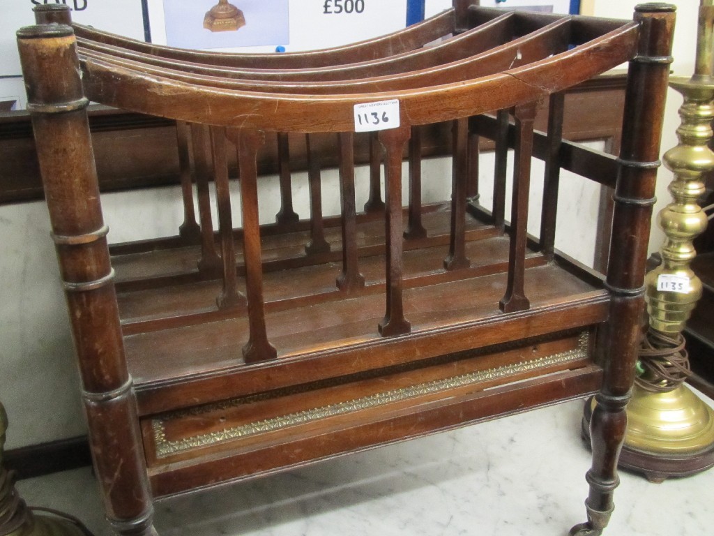 Appraisal: Late Victorian mahogany Canterbury