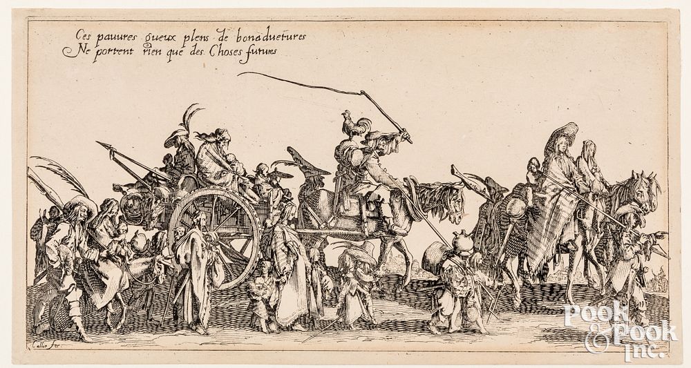 Appraisal: Jacques Callot engraving Jacques Callot engraving x mat - x