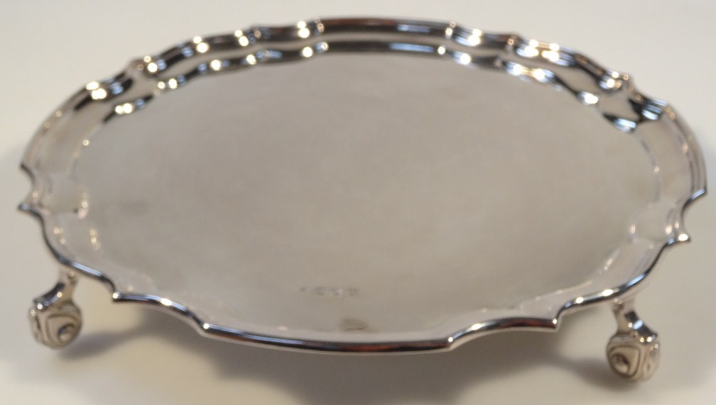 Appraisal: An Elizabeth II silver waiter by JTS Ltd with piecrust