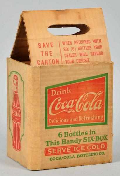 Appraisal: s - s Cardboard Coca-Cola -Pack Carrier Description Strong litho