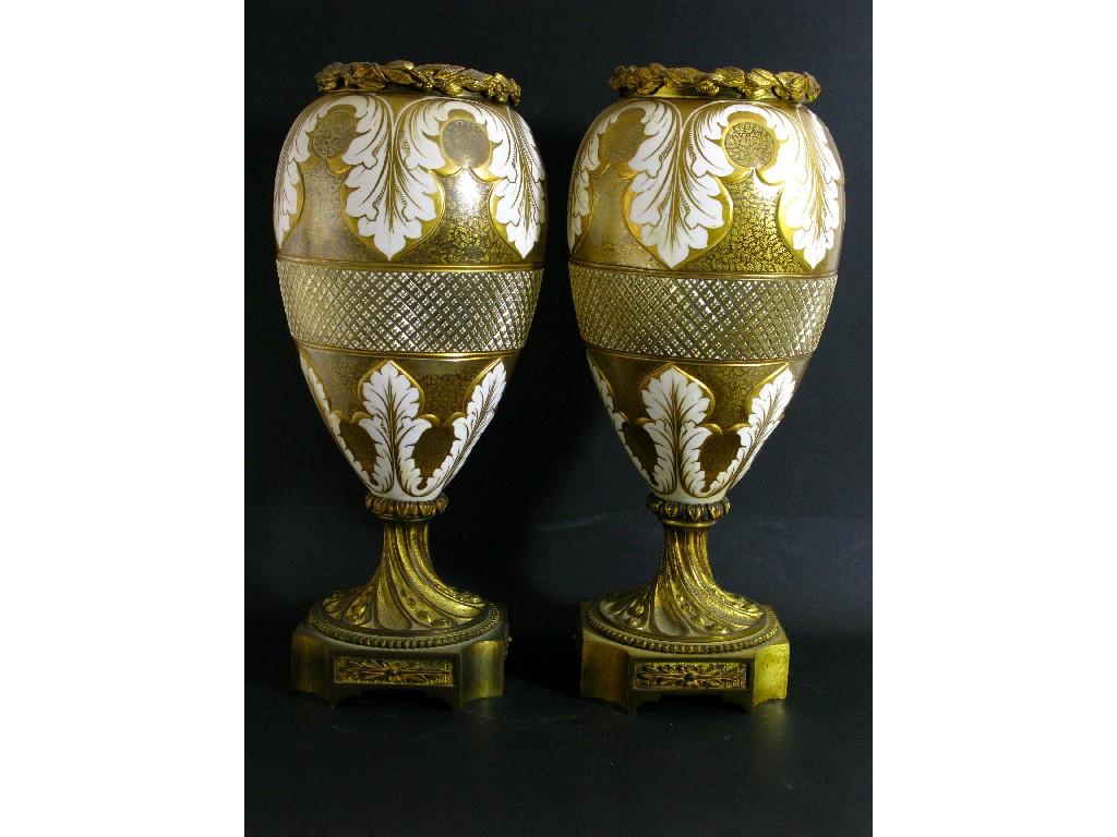 Appraisal: A pair of th Century cut glass Table Lamps the