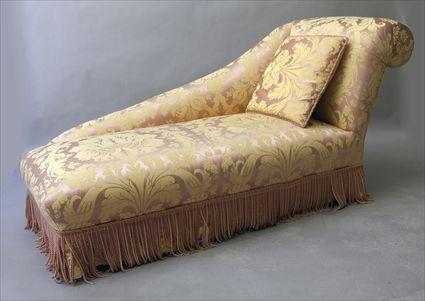 Appraisal: Victorian-Style Upholstered Chaise in x ft in x in