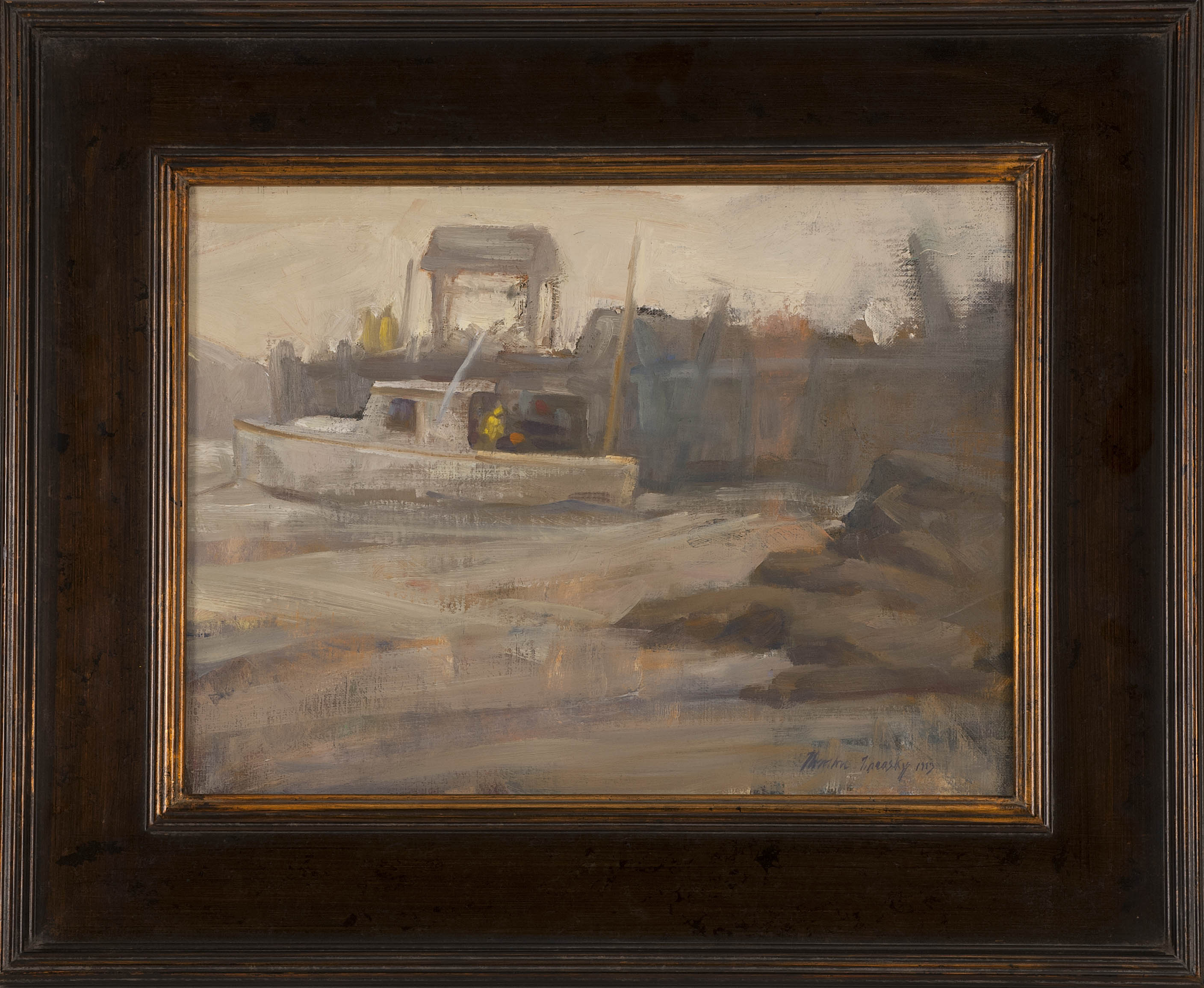 Appraisal: THEODORE TIHANSKYAmerican ContemporaryMonhegan Wharf Signed and dated lower right Theodore