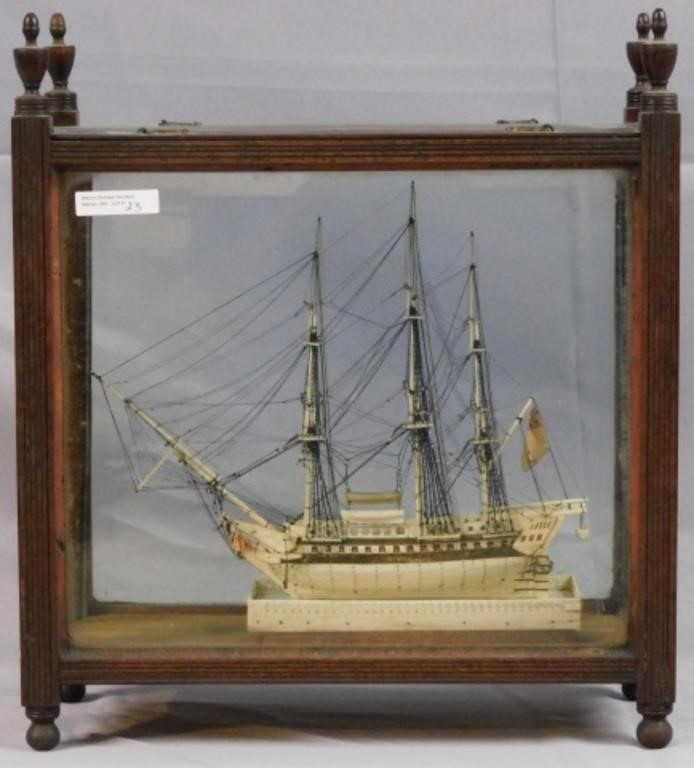 Appraisal: ENGLISH PRISONER OF WAR SHIP MODEL H M S DESIREE