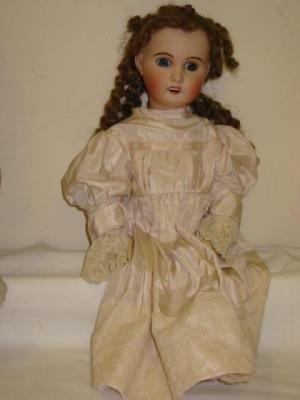 Appraisal: An A Lanternier Cie bisque head girl doll with fixed