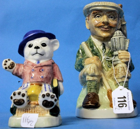 Appraisal: Kevin Francis Toby Jugs The Golfer and Miniature Teddy Bear