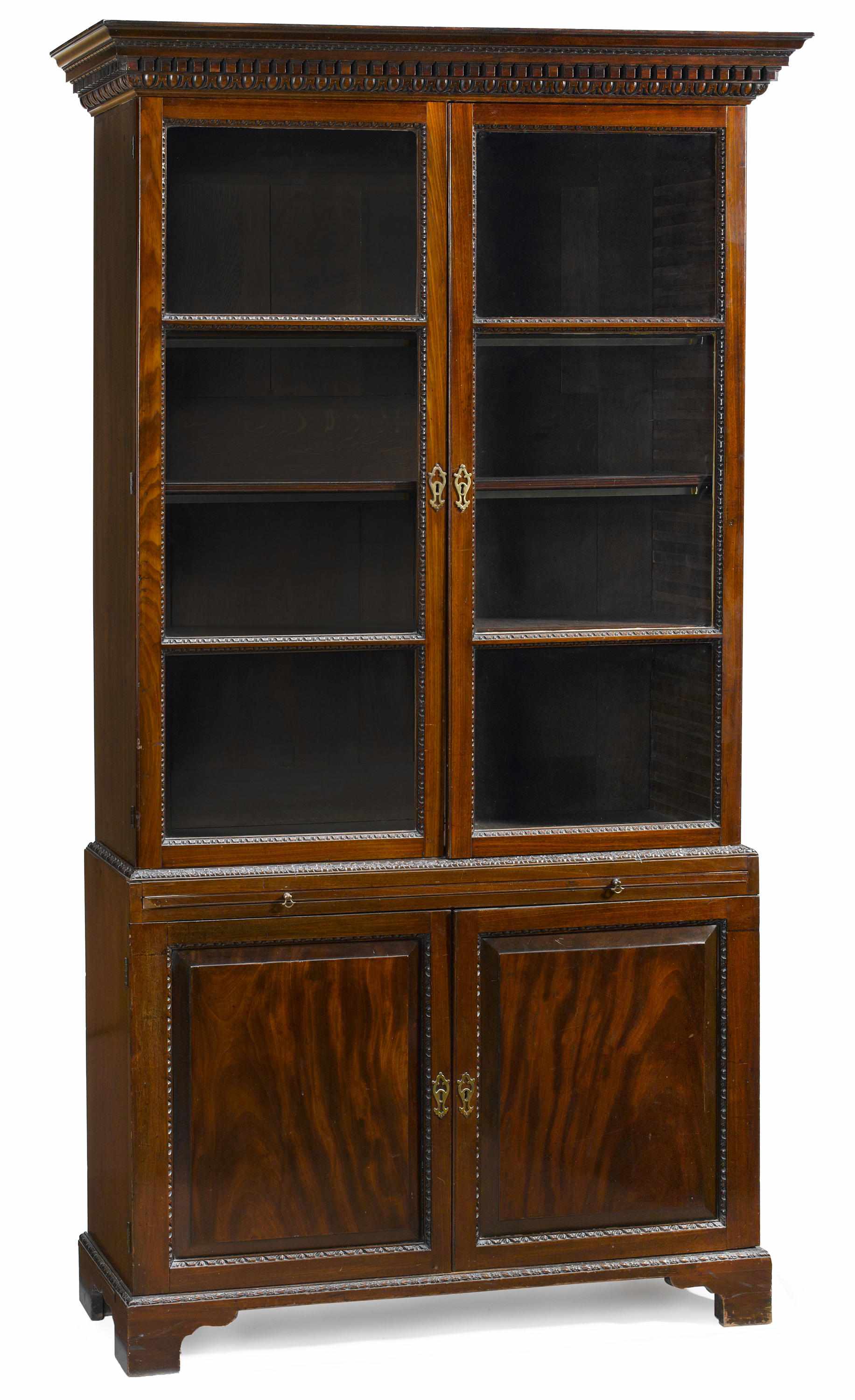 Appraisal: A George III mahogany library cabinet fourth quarter th century