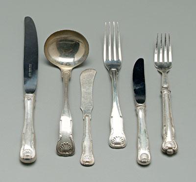 Appraisal: Kirk sterling flatware King pattern pieces no monograms oz T