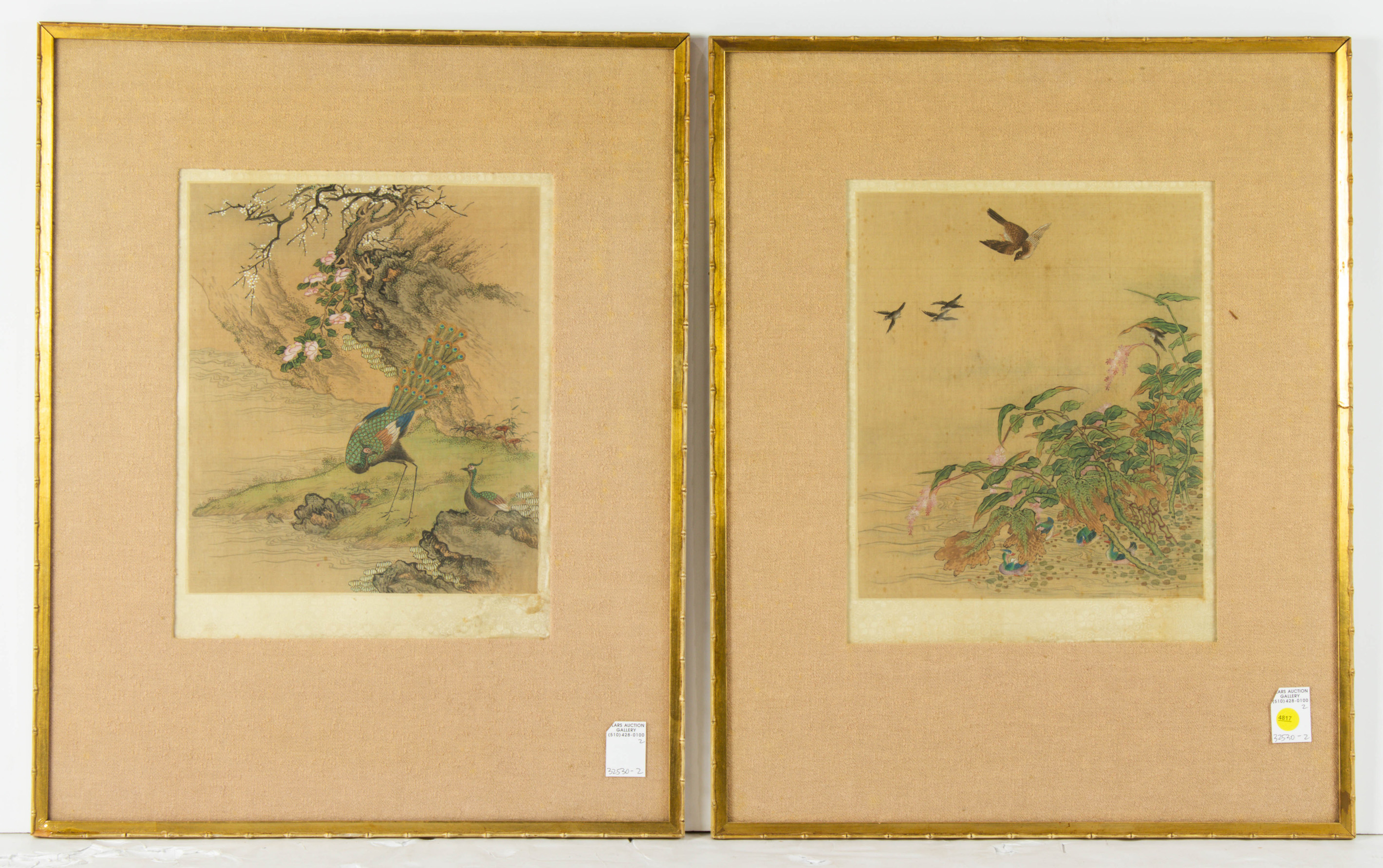 Appraisal: LOT OF CHINESE WATERCOLOR PAINTINGS lot of Chinese watercolor paintings