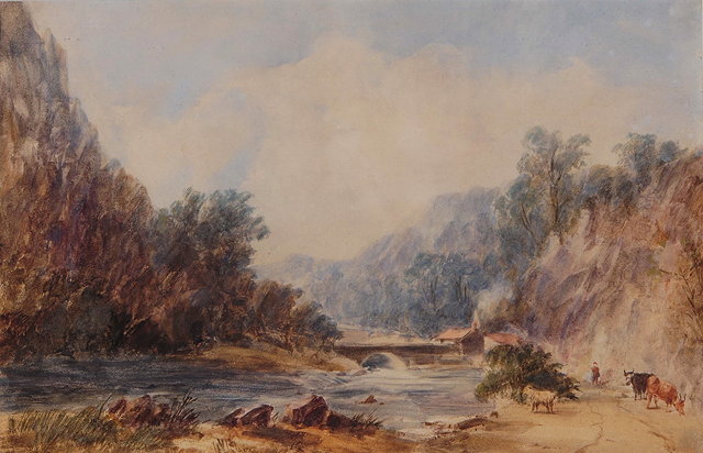 Appraisal: ALFRED VICKERS - 'Near Llanberis North Wales' watercolour x cmInscribed