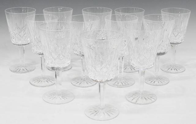 Appraisal: lot of Waterford Lismore cut crystal water goblets bearing acid-etched