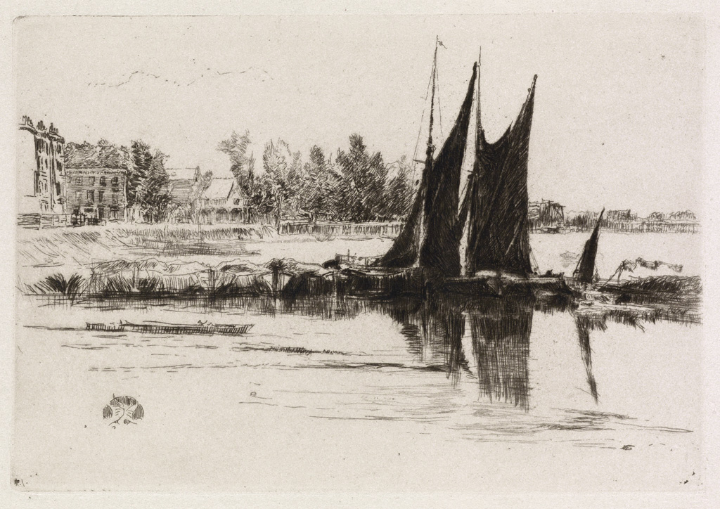 Appraisal: JAMES A M WHISTLER Hurlingham Etching and drypoint on cream