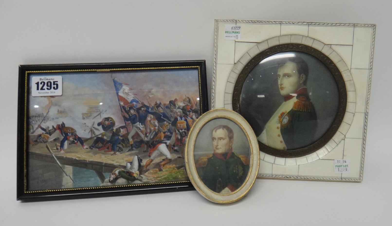 Appraisal: A rectangular miniature painting depicting a battle scene of the