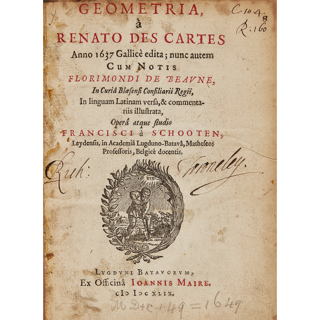 Appraisal: Descartes Ren Geometria Renato Des Cartes Leiden Joannes Maire vo