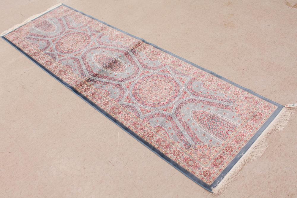 Appraisal: HAND KNOTTED TURKISH BAMBOO SILK AREA RUG ' x '