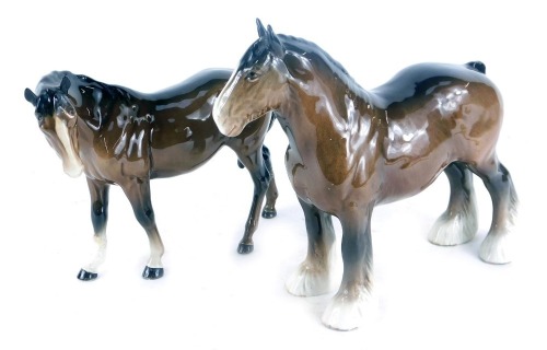 Appraisal: Two Beswick horses comprising Beswick Shire Horse and a Mare