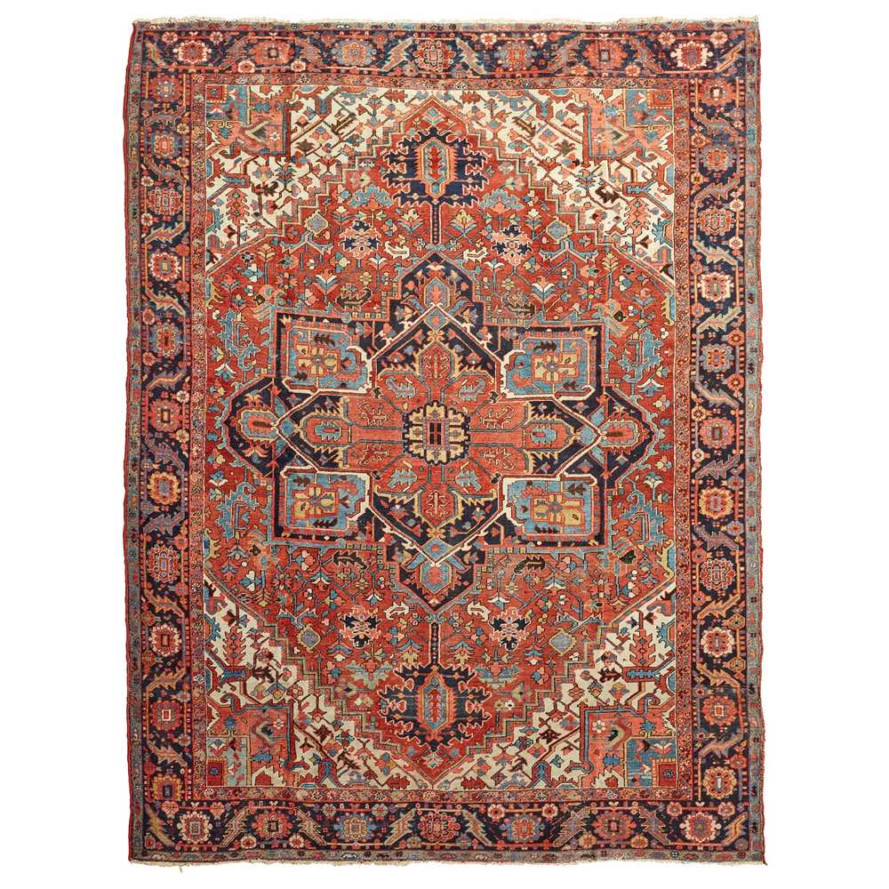 Appraisal: HERIZ CARPET NORTHWEST PERSIA TH CENTURY the red field with