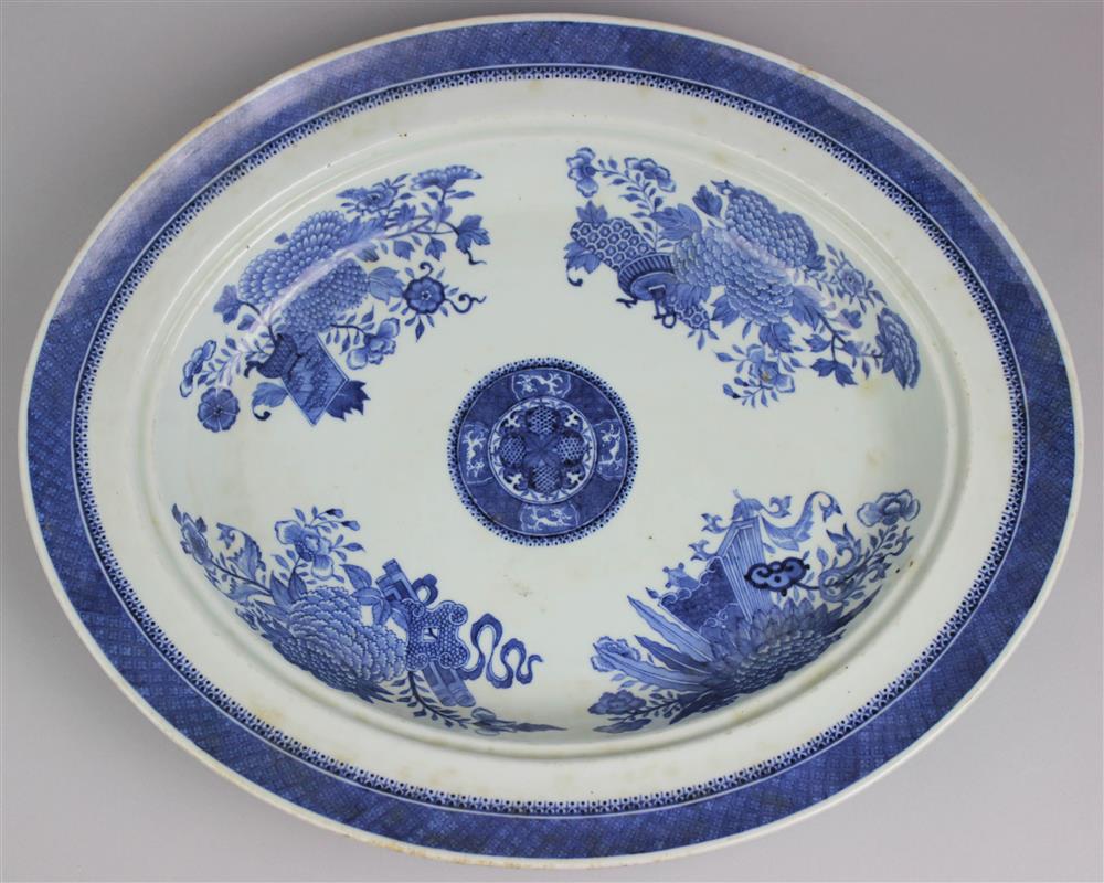 Appraisal: CHINESE EXPORT BLUE FITZHUGH OVAL PLATTER TH CENTURY w d