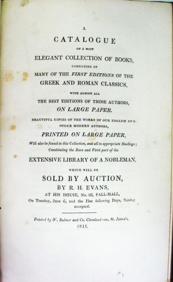 Appraisal: GRAFTON GEORGE HENRY FITZROY fourth Duke of A Catalogue of