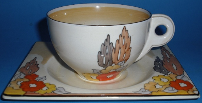 Appraisal: Clarice Cliff Wilkinsons Cup And Saucer The Biarritz