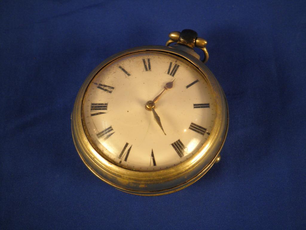 Appraisal: A silver and silver plated pair cased pocket watch the