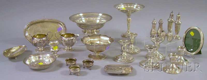 Appraisal: Collection of Silver and Silver Plated Tablewares including a silver