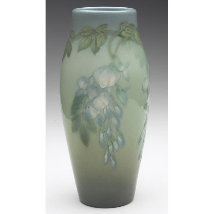 Appraisal: Good Rookwood vase Iris glaze beautifully painted wisteria design done