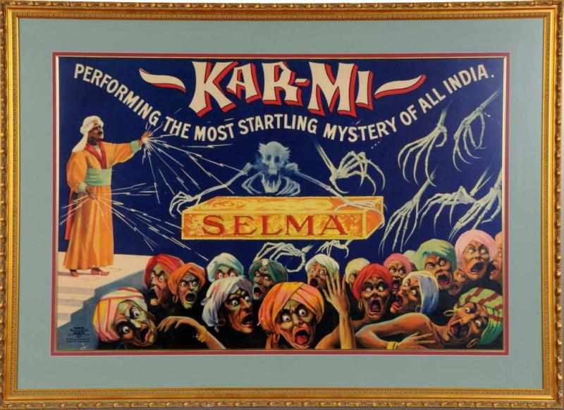 Appraisal: Large Kar-Mi Advertising Poster Description Copyright by Joseph B Hallworth