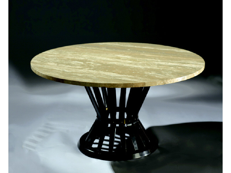 Appraisal: EDWARD WORMLEY FOR DUNBAR SHEAF OF WHEAT Italian marble top