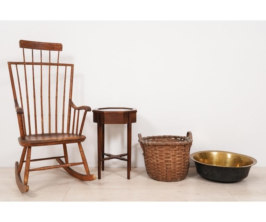 Appraisal: Miscellaneous grouping to include a Windsor rocking chair th c