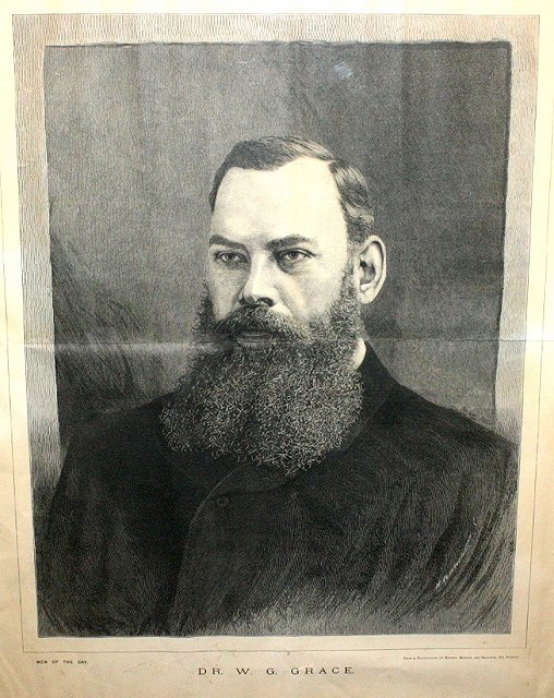 Appraisal: A MONOCHROME ENGRAVING of W G Grace from the Illustrated