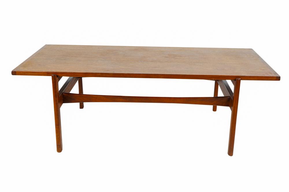 Appraisal: JENS RISOM COFFEE TABLEwith placard to underside inches wide inches