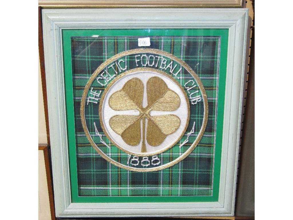 Appraisal: Lot comprising Celtic Football Club commemorative plaque and a signed