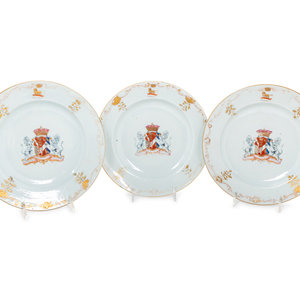 Appraisal: A Set of Sixteen Chinese Export Armorial Plates th th