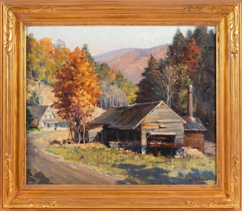 Appraisal: JAY WEAVER AMERICA TH CENTURY BARN IN FALL OIL ON