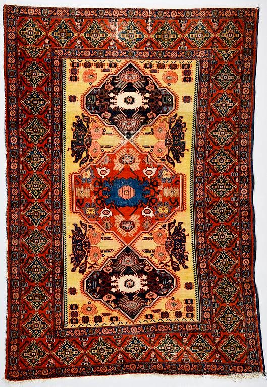 Appraisal: Antique Persian Senneh area rug ' x ' Antique Persian