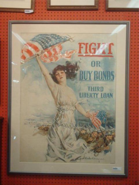 Appraisal: Howard Chandler Christy Poster of Liberty Bonds Woman